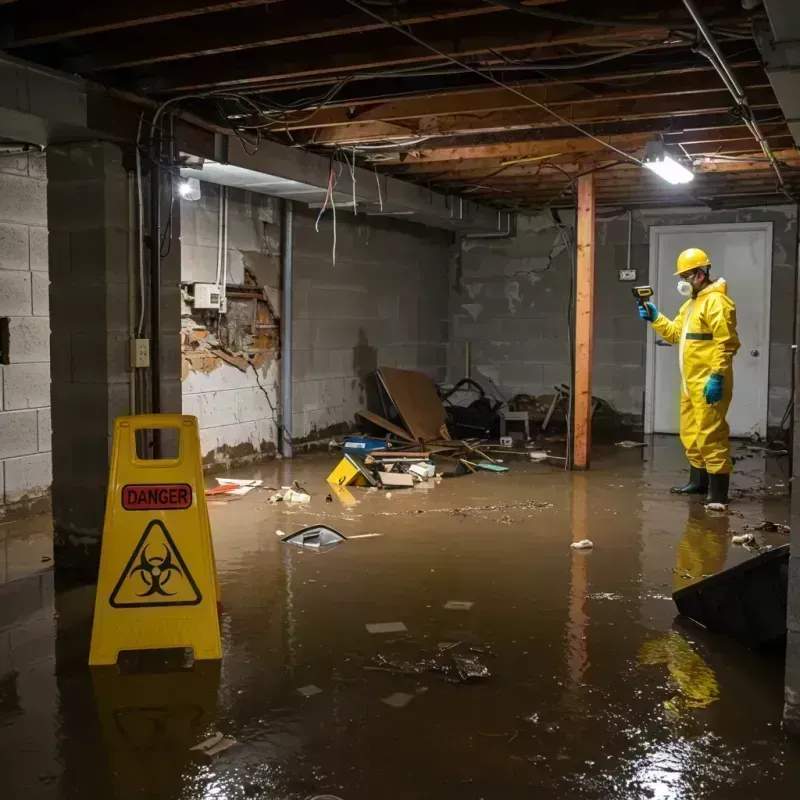 Flooded Basement Electrical Hazard in Archie, MO Property